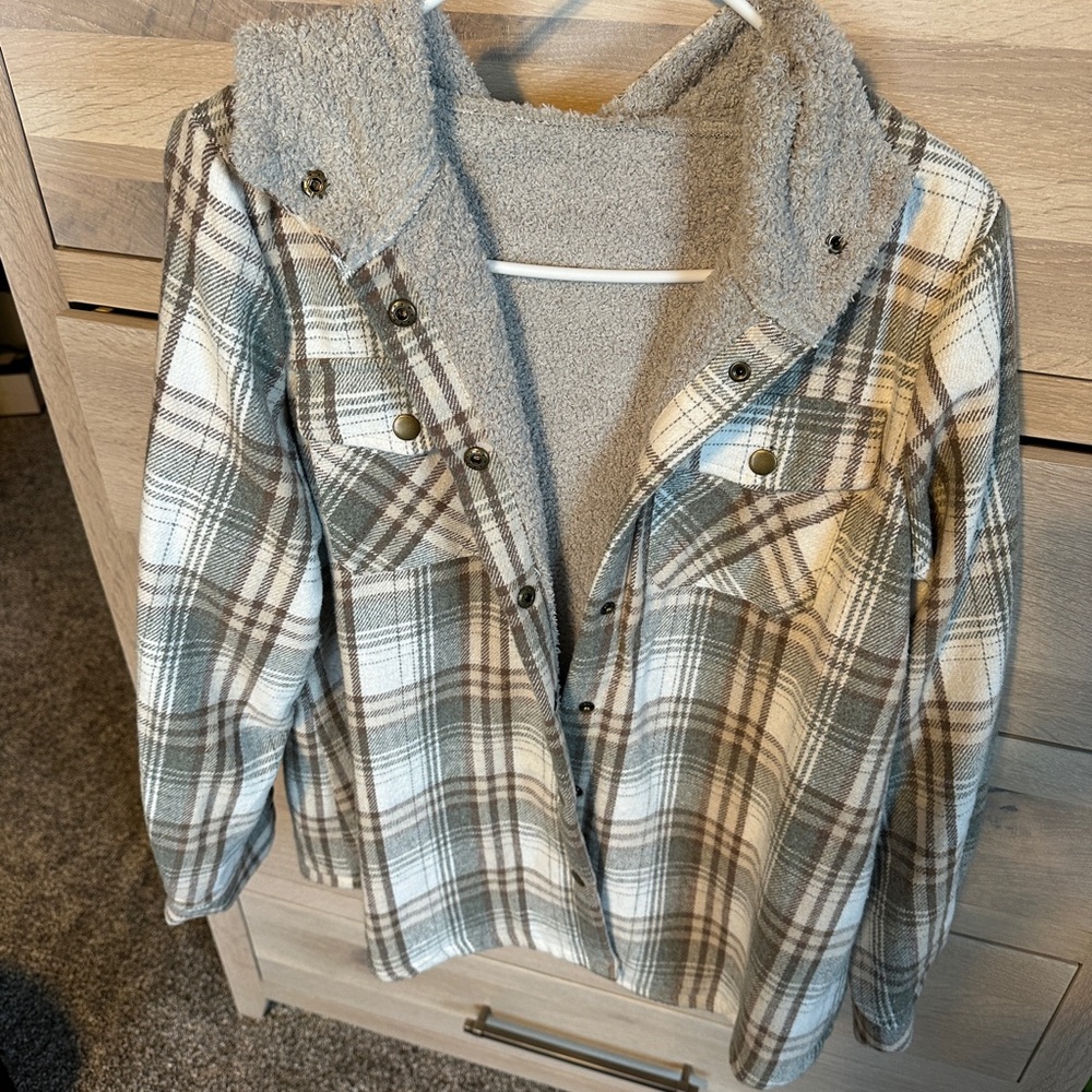 Plaid Kids Jacket with Hood